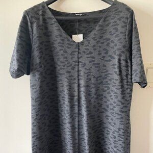 George Sheath Half Sleeve Grey Size L Dress– NWT